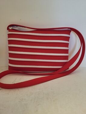 Tropez-Zip France Red/White Crossbody Bag Pop Art Y2K